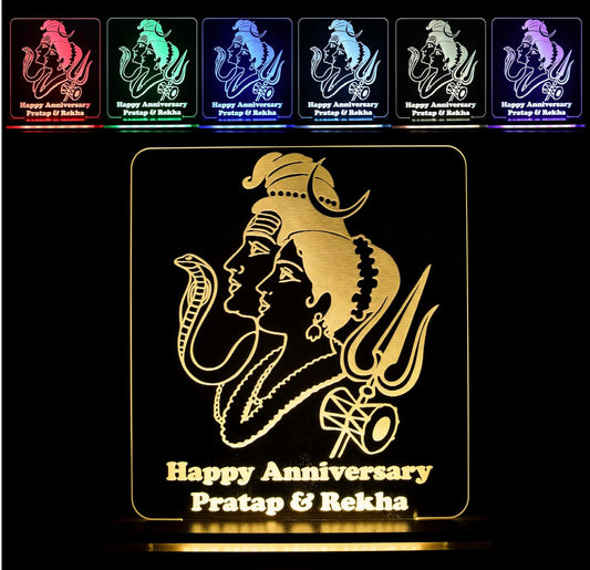 Giftationery Personalized LED Lamp - Perfect Anniversary, Birthday, Wedding, or Valentine's Day Gift for Couples & Spouses and Others (SP Design1.1)
