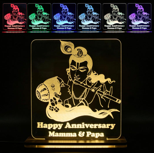 Giftationery Personalized LED Lamp - Perfect Anniversary, Birthday, Wedding, or Valentine's Day Gift for Couples & Spouses and Others (RK Design2.1)