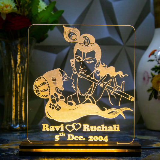 Giftationery Personalized LED Lamp - Perfect Anniversary, Birthday, Wedding, or Valentine's Day Gift for Couples & Spouses and Others (RK Design2.2)