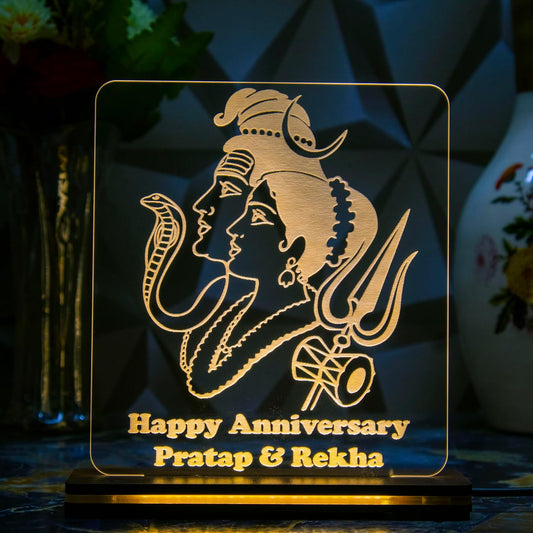Giftationery Personalized LED Lamp - Perfect Anniversary, Birthday, Wedding, or Valentine's Day Gift for Couples & Spouses and Others (SP Design1.1)