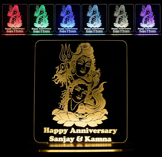 Giftationery Personalized LED Lamp - Perfect Anniversary, Birthday, Wedding, or Valentine's Day Gift for Couples & Spouses and Others (SP Design2.1)