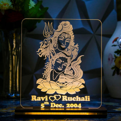 Giftationery Personalized LED Lamp - Perfect Anniversary, Birthday, Wedding, or Valentine's Day Gift for Couples & Spouses and Others (SP Design2.2)