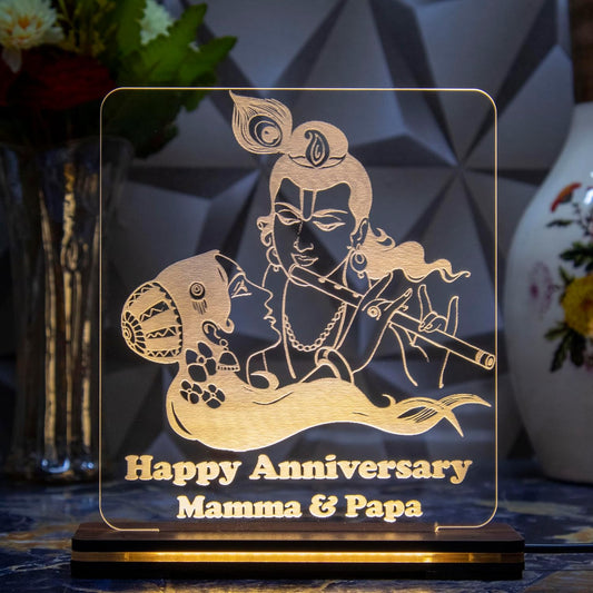 Giftationery Personalized LED Lamp - Perfect Anniversary, Birthday, Wedding, or Valentine's Day Gift for Couples & Spouses and Others (RK Design2.1)