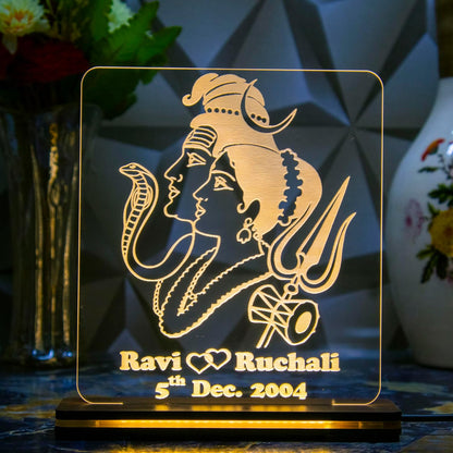 Giftationery Personalized LED Lamp - Perfect Anniversary, Birthday, Wedding, or Valentine's Day Gift for Couples & Spouses and Others (SP Design1.2)