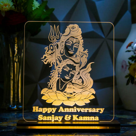 Giftationery Personalized LED Lamp - Perfect Anniversary, Birthday, Wedding, or Valentine's Day Gift for Couples & Spouses and Others (SP Design2.1)