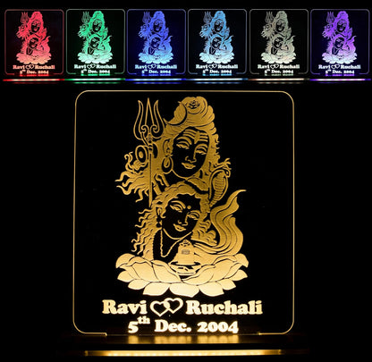 Giftationery Personalized LED Lamp - Perfect Anniversary, Birthday, Wedding, or Valentine's Day Gift for Couples & Spouses and Others (SP Design2.2)
