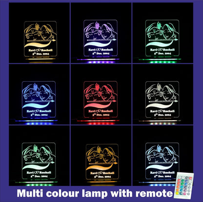 Giftationery Personalized LED Lamp - Perfect Anniversary, Birthday, Wedding, or Valentine's Day Gift for Couples & Spouses and Others (RK Design3.2)