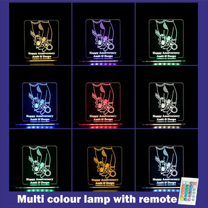 Giftationery Personalized LED Lamp - Perfect Anniversary, Birthday, Wedding, or Valentine's Day Gift for Couples & Spouses and Others (RK Design4.1)
