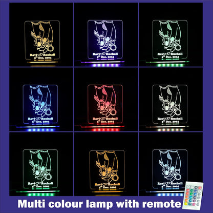 Giftationery Personalized LED Lamp - Perfect Anniversary, Birthday, Wedding, or Valentine's Day Gift for Couples & Spouses and Others (RK Design4.2)