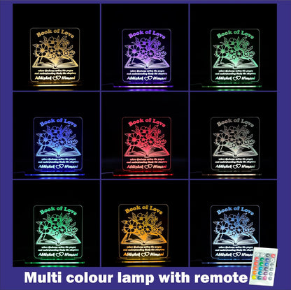 Giftationery Personalized LED Lamp - Perfect Anniversary, Birthday, Wedding, or Valentine's Day Gift for Couples & Spouses and Others (BK Design1.1)