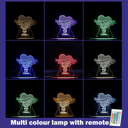 Giftationery Personalized LED Lamp - Perfect Anniversary, Birthday, Wedding, or Valentine's Day Gift for Couples & Spouses and Others (HT Design1.1)
