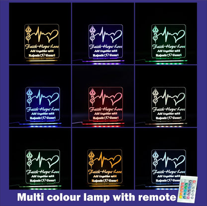Giftationery Personalized LED Lamp - Perfect Anniversary, Birthday, Wedding, or Valentine's Day Gift for Couples & Spouses and Others (SL Design1.1)