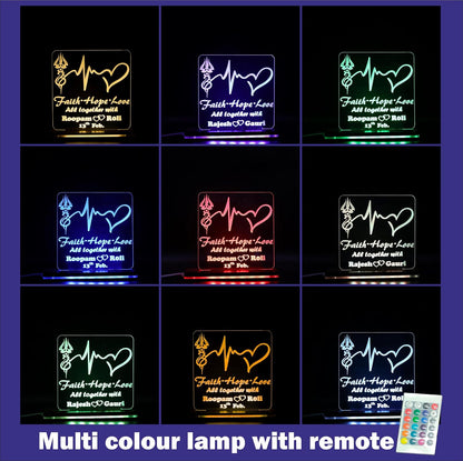 Giftationery Personalized LED Lamp - Perfect Anniversary, Birthday, Wedding, or Valentine's Day Gift for Couples & Spouses and Others (SL Design1.2)