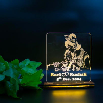 Giftationery Personalized LED Lamp - Perfect Anniversary, Birthday, Wedding, or Valentine's Day Gift for Couples & Spouses and Others (RK Design1.2)