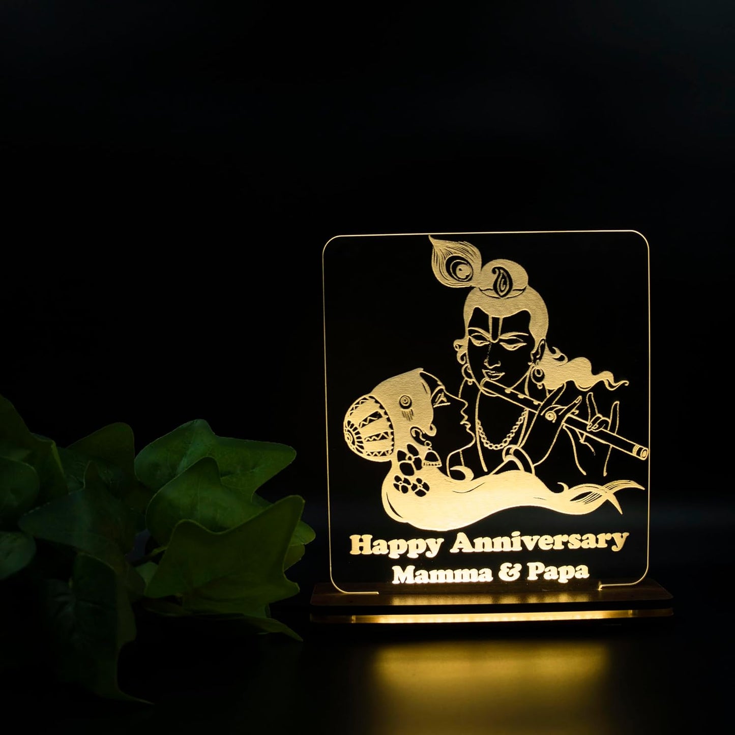 Giftationery Personalized LED Lamp - Perfect Anniversary, Birthday, Wedding, or Valentine's Day Gift for Couples & Spouses and Others (RK Design2.1)
