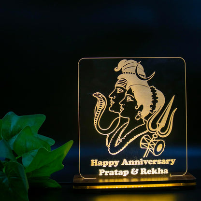 Giftationery Personalized LED Lamp - Perfect Anniversary, Birthday, Wedding, or Valentine's Day Gift for Couples & Spouses and Others (SP Design1.1)