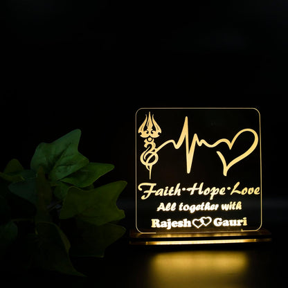 Giftationery Personalized LED Lamp - Perfect Anniversary, Birthday, Wedding, or Valentine's Day Gift for Couples & Spouses and Others (SL Design1.1)
