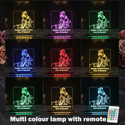 Giftationery Personalized LED Lamp - Perfect Anniversary, Birthday, Wedding, or Valentine's Day Gift for Couples & Spouses and Others (RK Design1.1)