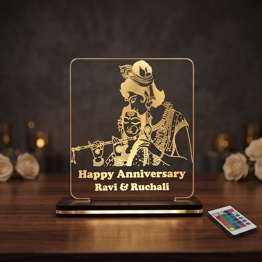Giftationery Personalized LED Lamp - Perfect Anniversary, Birthday, Wedding, or Valentine's Day Gift for Couples & Spouses and Others (RK Design1.1)
