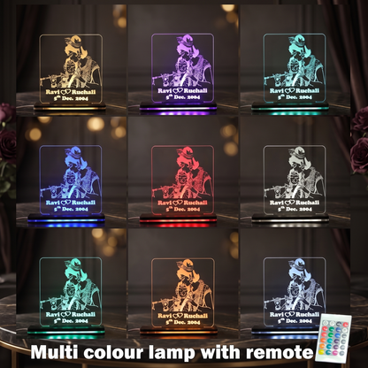 Giftationery Personalized LED Lamp - Perfect Anniversary, Birthday, Wedding, or Valentine's Day Gift for Couples & Spouses and Others (RK Design1.2)