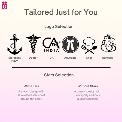 stylish wooden pen stand, pen holder, desk organiser for office & study table, personalised gift decor with LED name light, customised gifts for women, men, and girls. - 2Box